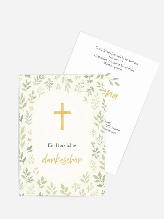 Dankeskarte Firmung Laubwald