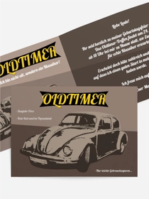 Einladung zum Geburtstag Oldtimer