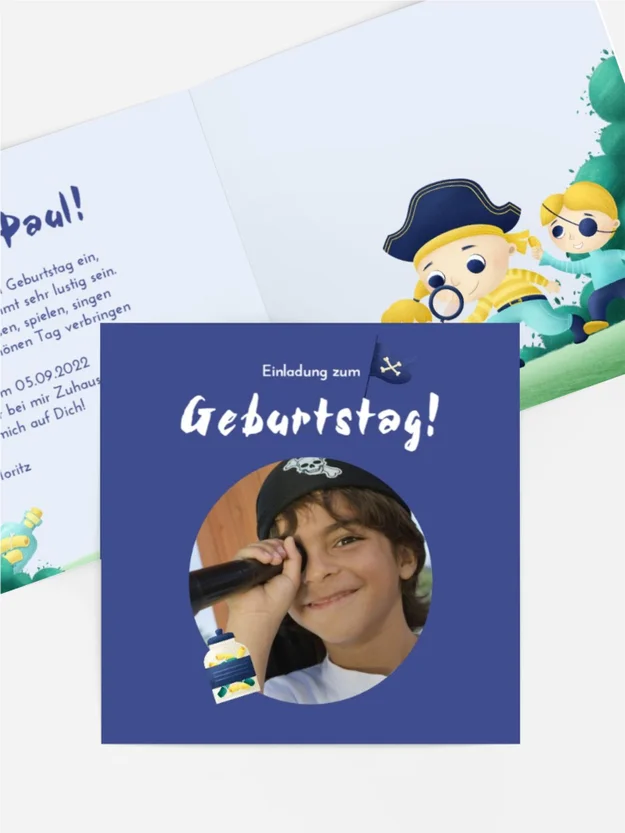Geburtstagseinladung Piratenschätze
