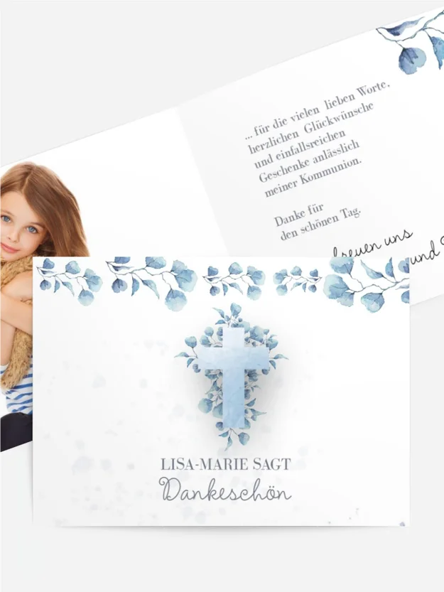 Dankeskarte Kommunion Frühlingstag