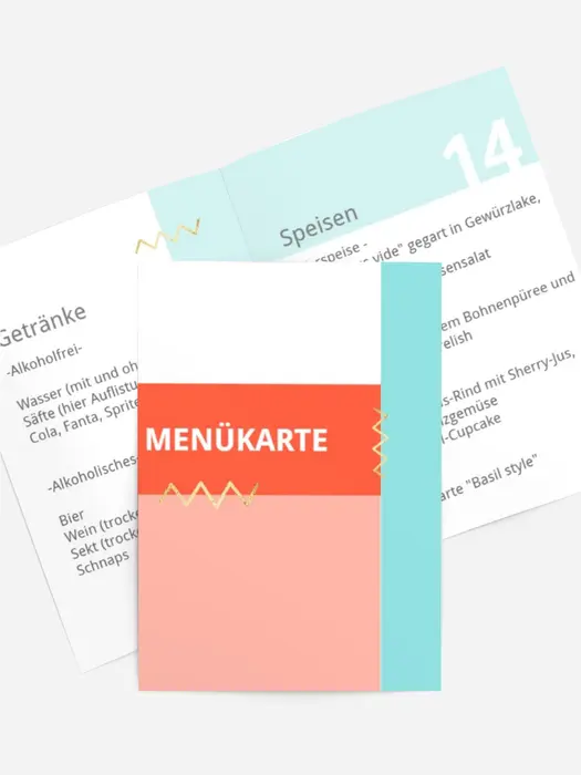 Menükarte Geburtstag Flächenspiel