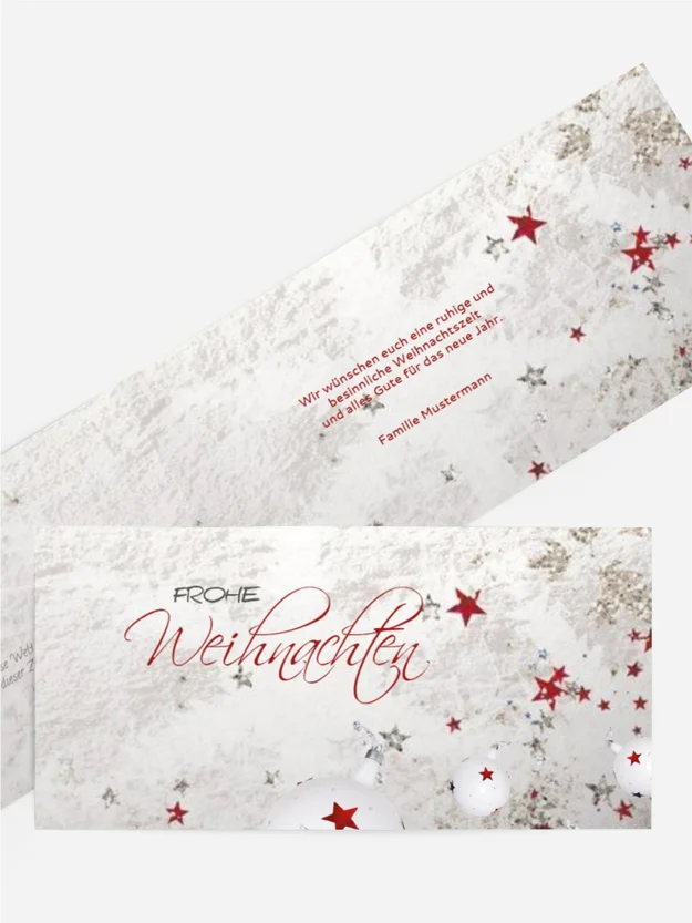 Weihnachtskarte Privat Sternenstaub