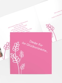Dankeskarte Kommunion Gräser