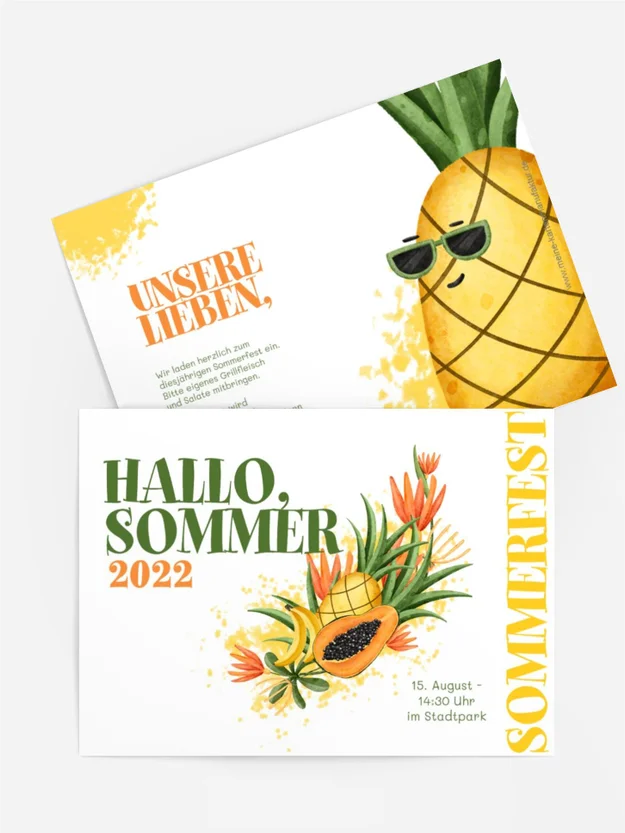 Einladung Sommerfest Mehrfrucht