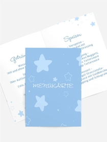 Menükarte Geburtstag Sternenhimmel