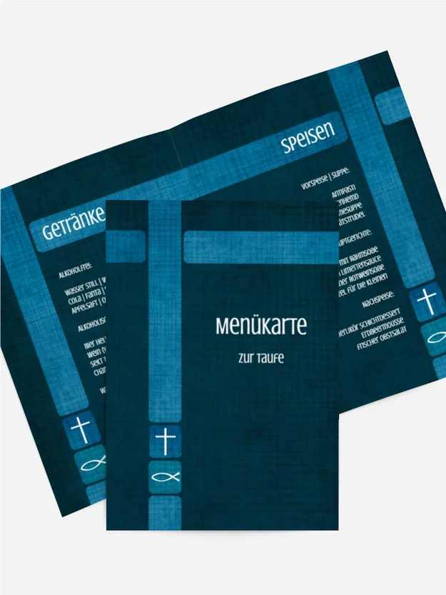 Menükarte Taufe Glaube und Geborgenheit Menükarte Taufe Glaube und Geborgenheit