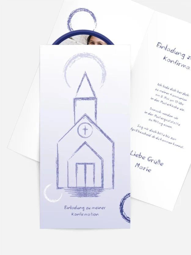 Einladungskarte Konfirmation Kirche Einladungskarte Konfirmation Kirche