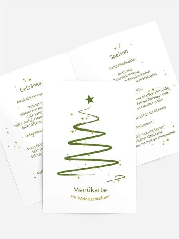 Menükarte Weihnachten Wunderbaum Menükarte Weihnachten Wunderbaum
