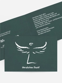 Trauerdanksagung Heavenly Wings quer