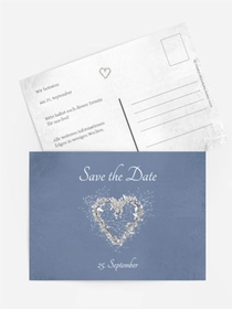 Save the Date glamour heart