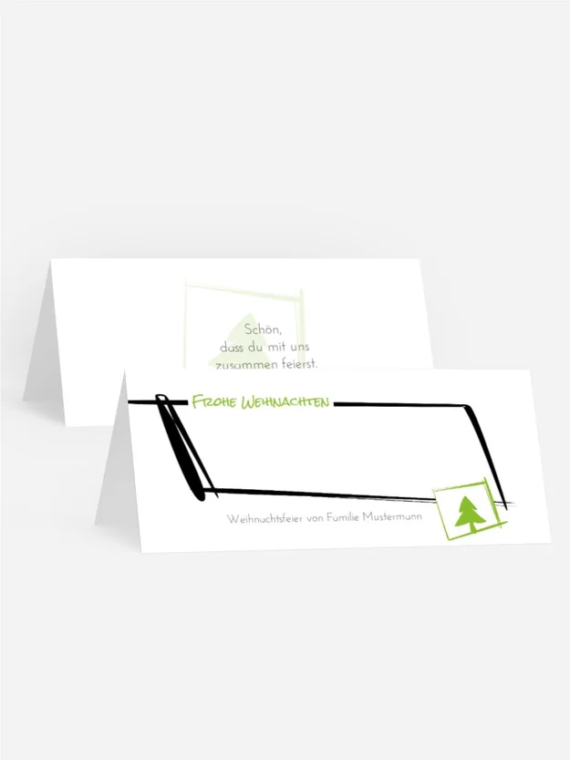 Weihnachts Tischkarte Bäumchenbild