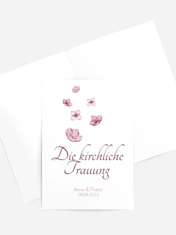 Kirchenheft Hochzeit Hortensie Kirchenheft Hochzeit Hortensie