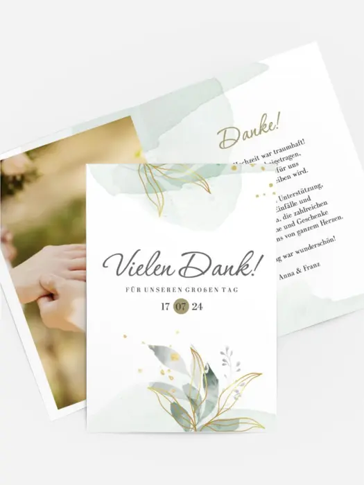 Dankeskarte Blume wachte