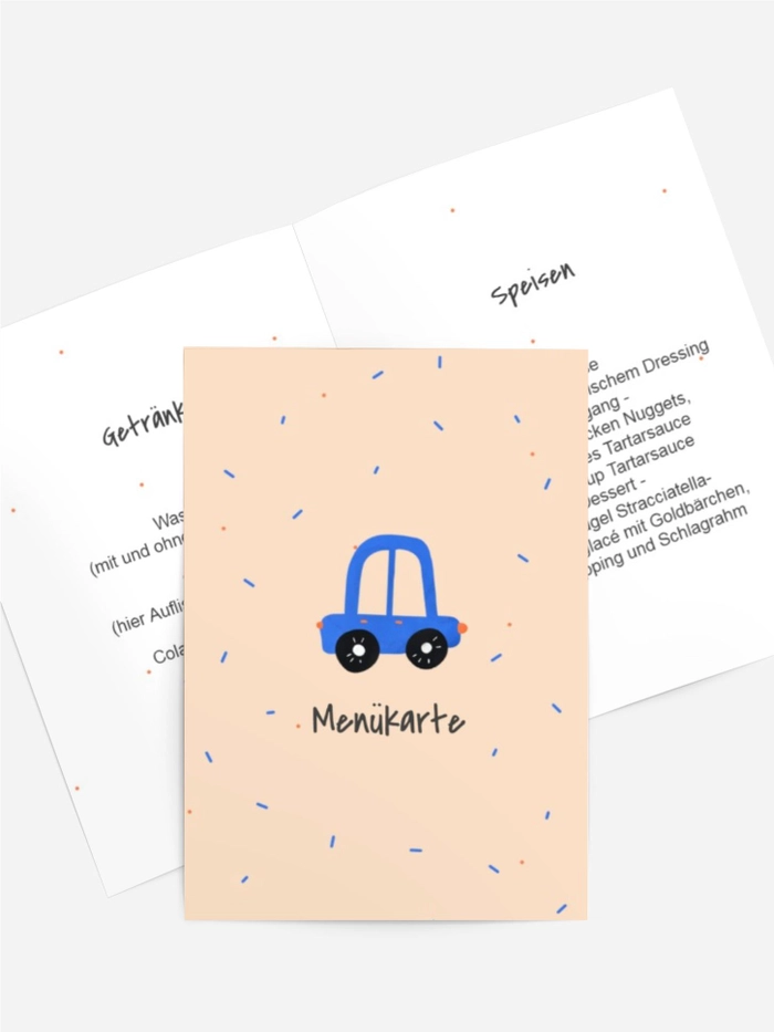 Menükarte Geburtstag Autotraum Menükarte Geburtstag Autotraum