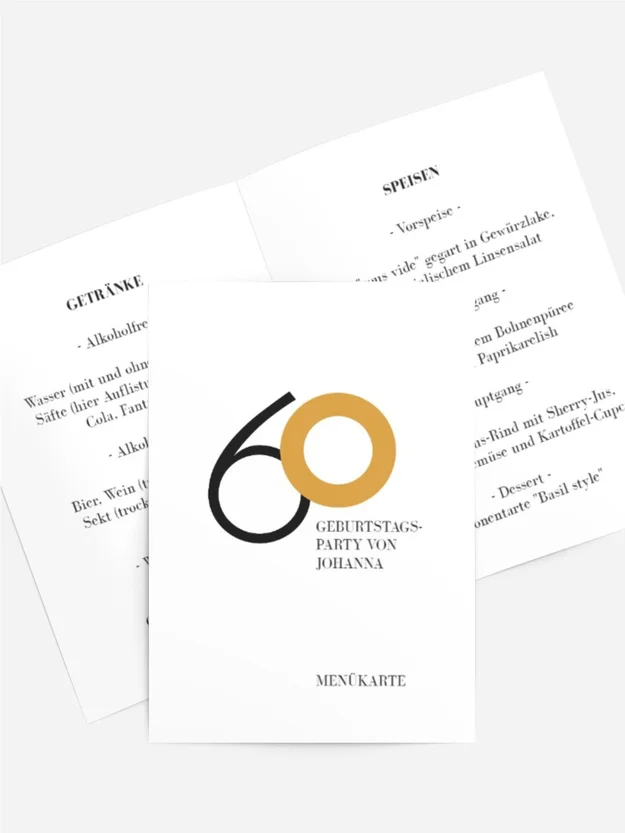 Menükarte Geburtstag assoziativ Menükarte Geburtstag assoziativ
