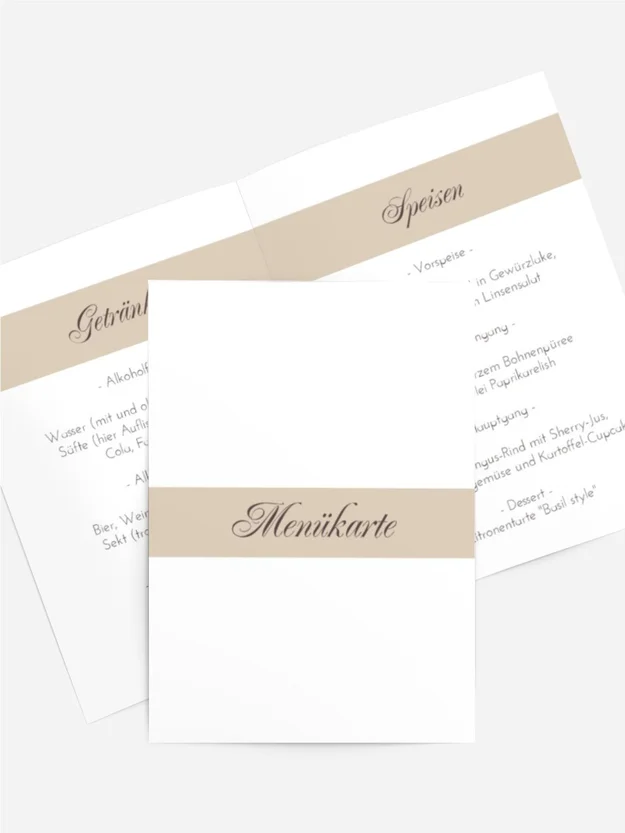 Menükarte Geburtstag Klar betitelt