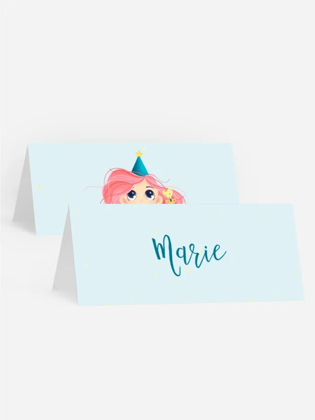 Tischkarte Geburtstag Junge Zauberin Tischkarte Geburtstag Junge Zauberin