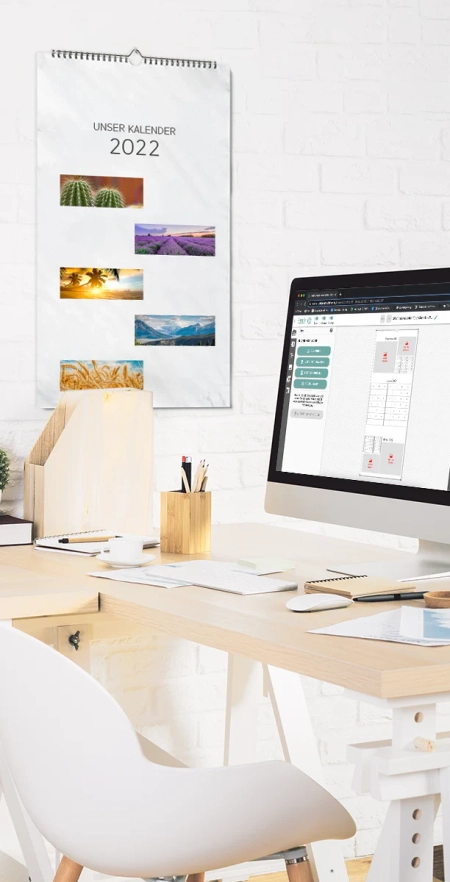 Einen Wandkalender als 3-Monatskalender auf Computer erstellen