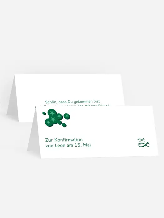 Tischkarte Konfirmation Star Tischkarte Konfirmation Star
