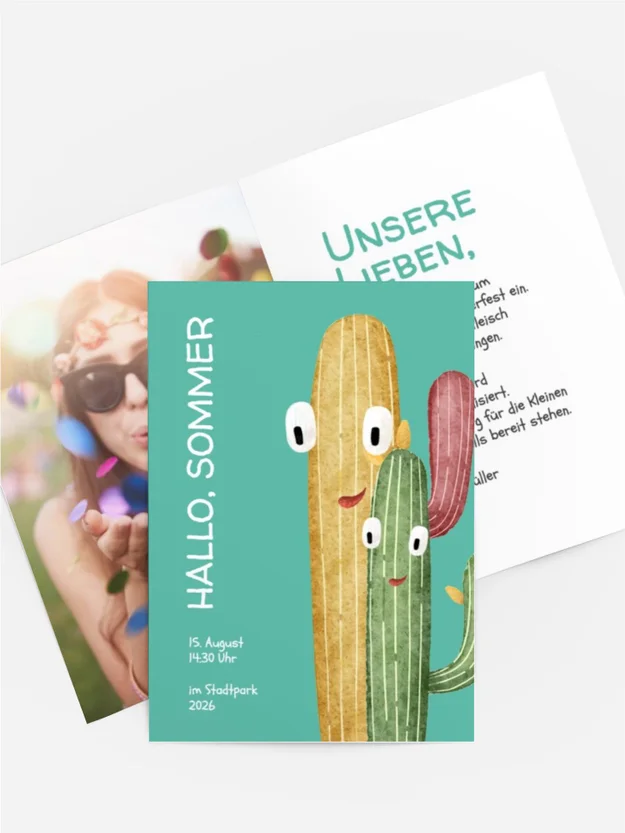 Einladung Sommerfes Lieblings Kaktus