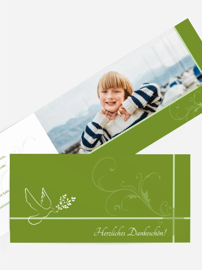 Dankeskarte zur Kommunion floral Dankeskarte zur Kommunion floral