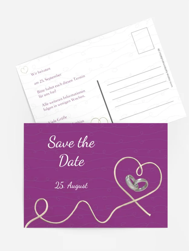 Save the Date Karte erfüllte Liebe Save the Date Karte erfüllte Liebe