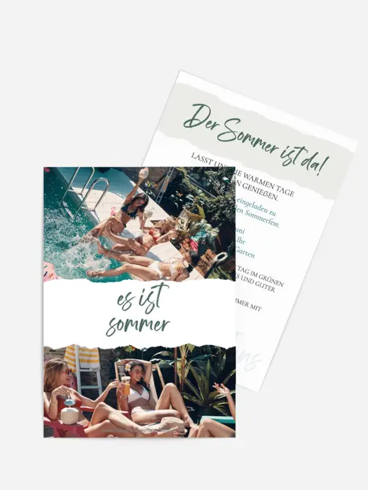 Sommerfest Einladung Heißes Becken