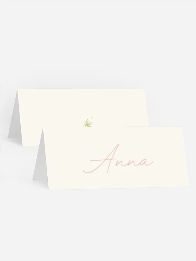 Tischkarte Firmung Taube auf den Zweigen