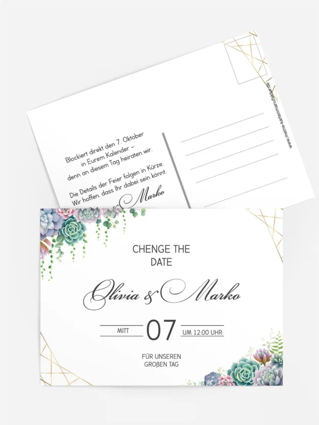 Change the Date Florale Geometrie