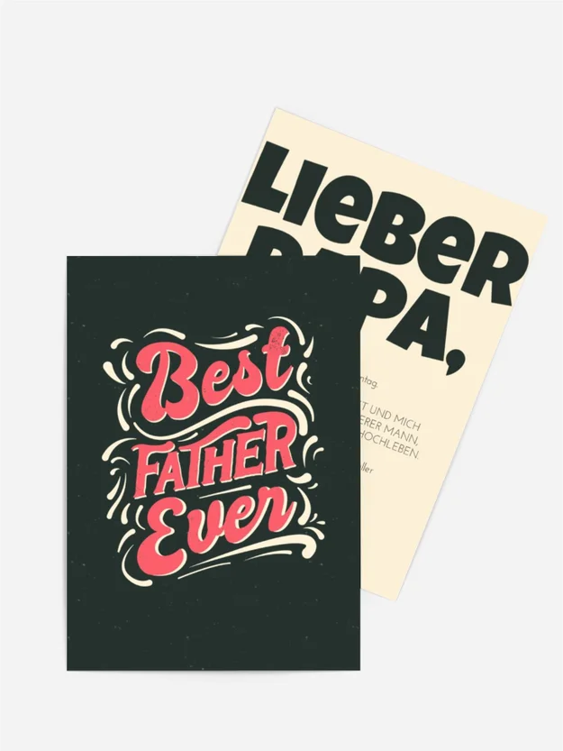 Vatertagskarte Coole Inschrift