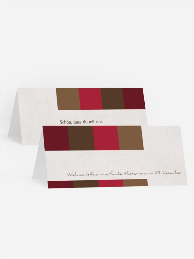 Weihnachtstischkarte Farbklang