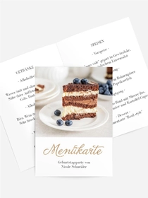 Menükarte Geburtstag Klar daneben