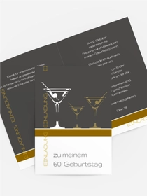 Geburtstagseinladungskarte Martini