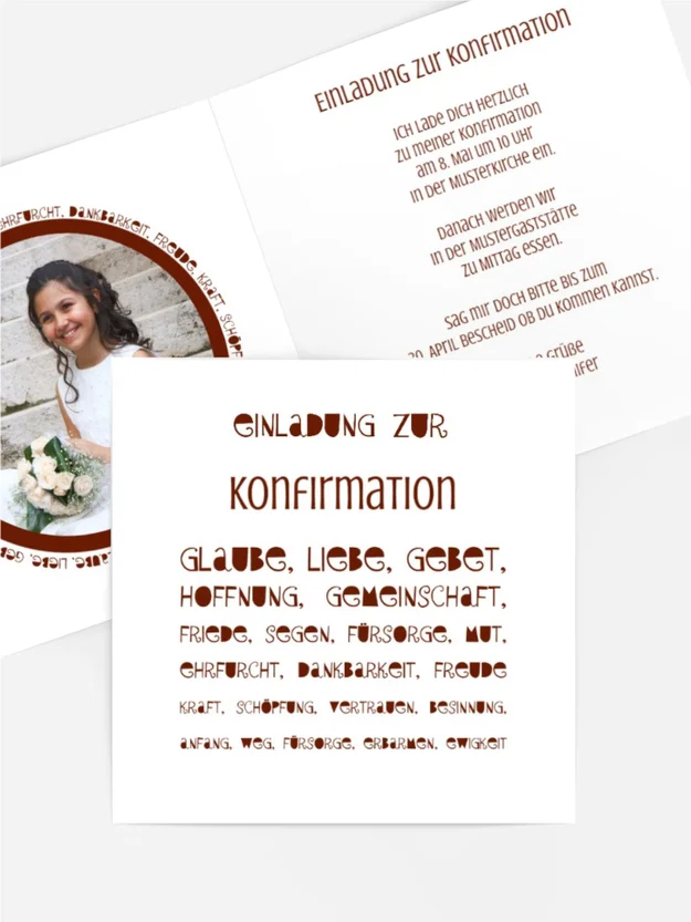 Einladungskarte Konfirmation Spruchkreis Einladungskarte Konfirmation Spruchkreis