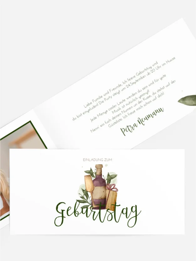 Geburtstagseinladung Weinabend