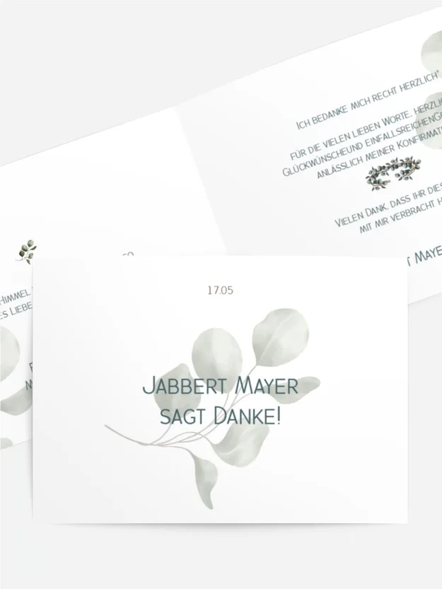 Dankeskarte Konfirmation Zarte Blütenblätter