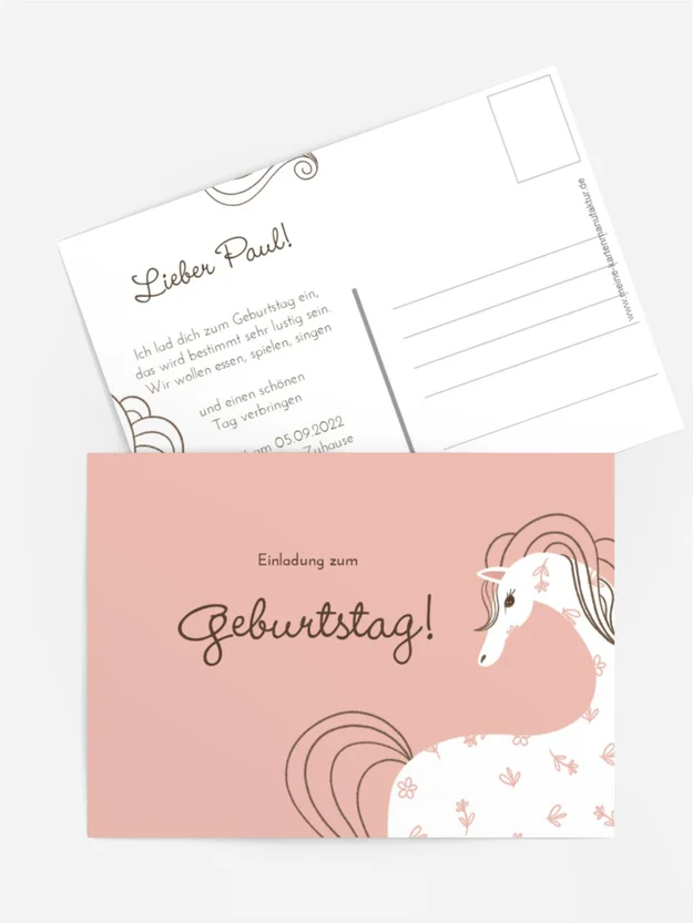 Geburtstagseinladung Entzückendes Pferd