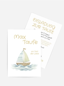 Einladungskarte Taufe Einsames Boot Einladungskarte Taufe Einsames Boot