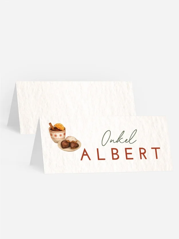 Tischkarte Weihnachten Tee für Hunde Tischkarte Weihnachten Tee für Hunde