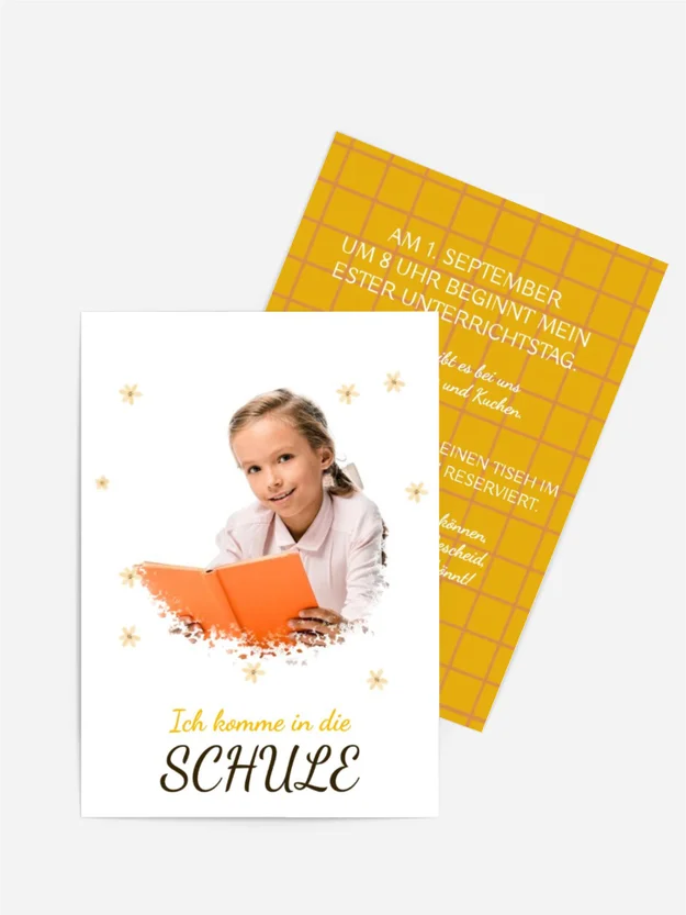 Einladungskarte Einschulung Schülerin Einladungskarte Einschulung Schülerin