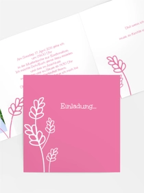 Einladungskarte Konfirmation Gräser