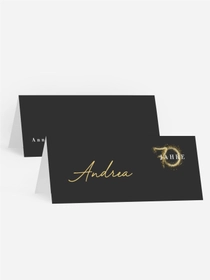 Tischkarte Geburtstag Funken aus Gold Tischkarte Geburtstag Funken aus Gold