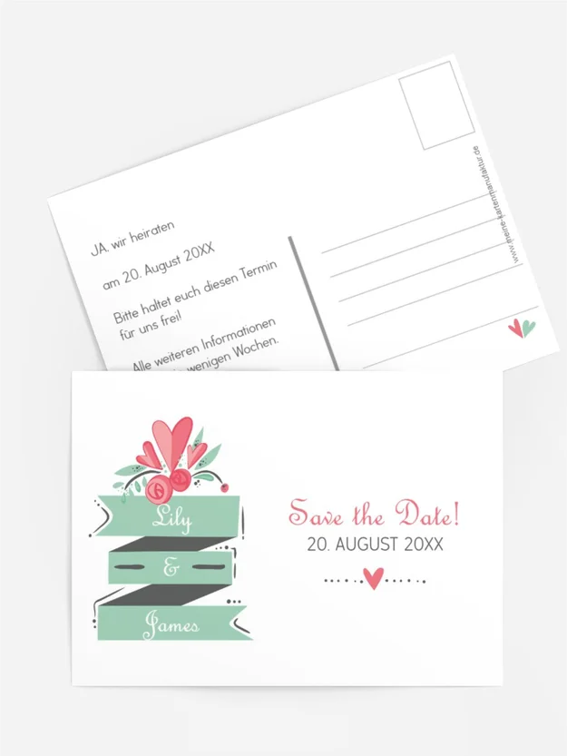Hochzeit Save the Date Du & Ich
