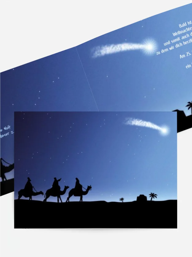 Weihnachten Einladungskarte Privat drei hl. Könige