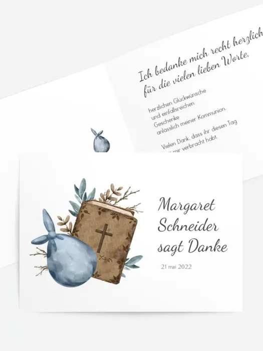 Dankeskarte Kommunion Krone Dankeskarte Kommunion Krone