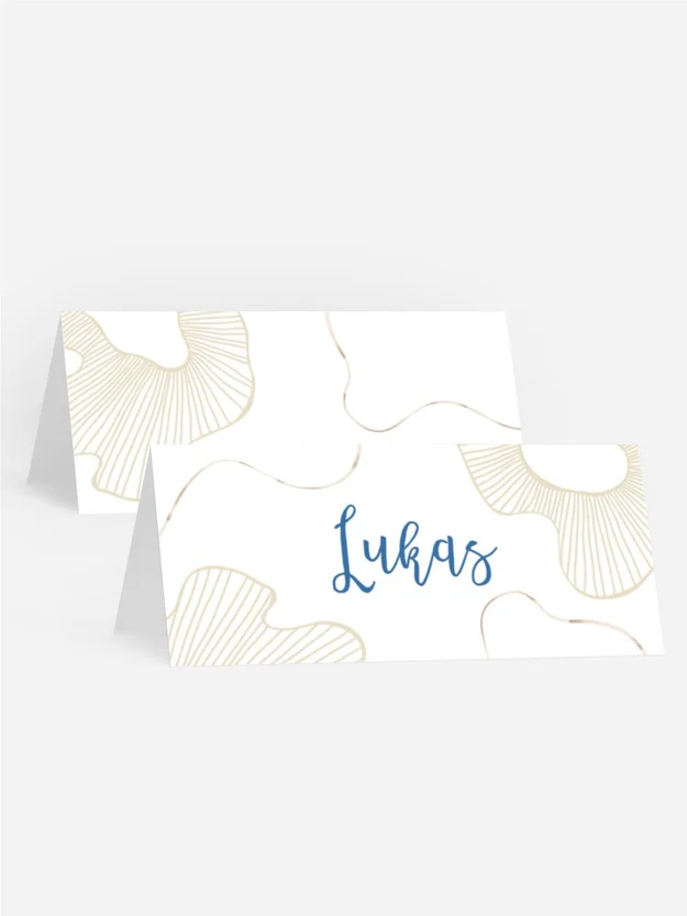 Tischkarte Geburtstag Wellenförmige Formen Tischkarte Geburtstag Wellenförmige Formen