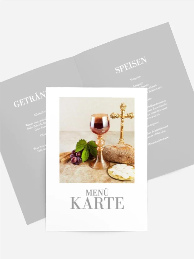 Menükarte Taufe Hasenfüße