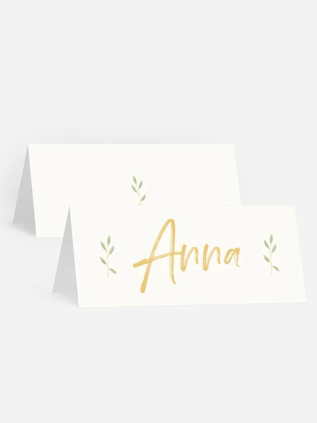 Tischkarte Firmung Laubwald