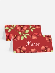 Tischkarte Geburtstag  Schöne Blumen
