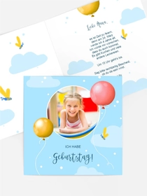 Geburtstagseinladung Luftballons